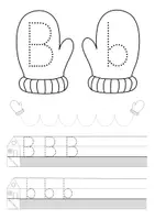 Vorschau - Arbeitsblätter - Buchstaben schreiben im Winter - Handschuh - Seite 3