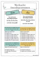Vorschau - Arbeitsblätter - Arbeitsblätter Anredepronomen in Briefen FrauCuppaTea - Seite 1