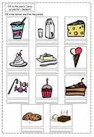 Vorschau - Arbeitsblätter - Fill in the word: food - Seite 3