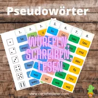 Vorschau - Spiele - Pseudowörter - würfeln, schreiben, lesen - Deckblatt