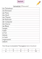 Vorschau - Arbeitsblätter - Lernwörter zum Jo-Jo Sprachbuch 4 aus dem Cornelsen Verlag - Seite 1
