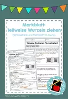 Vorschau - Arbeitsblätter - Merkblatt: Teilweise Wurzeln ziehen - Deckblatt