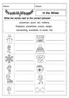 Vorschau - Arbeitsblätter - Vocabulary: In the Winter - Wortschatz: Winter - Seite 3