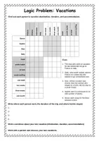 Vorschau - Arbeitsblätter - Logic Problem - Vacations - Seite 2