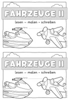 Vorschau - Arbeitsblätter - Fahrzeuge 2 | Lesen-malen-schreiben - Seite 1