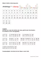 Vorschau - Arbeitsblätter - Geheimschrift Rätsel Frühling (2-fach differenziert) - Seite 1