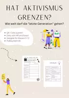 Vorschau - Arbeitsblätter - Die letzte Generation: Muss Aktivismus Grenzen haben? - Deckblatt