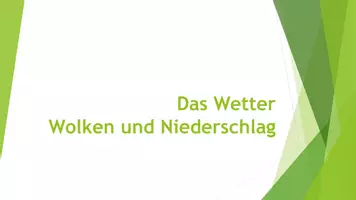Vorschau - Präsentationen/Tafelbilder - Das Wetter - Wolken und Niederschlag (Präsentation und H5P) - Deckblatt