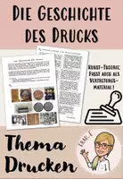 Vorschau - Arbeitsblätter - Die Geschichte des Drucks - Deckblatt