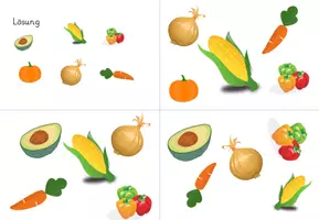 Vorschau - Arbeitsblätter - Schnupperpaket Freebie Was fehlt/Whats missing Gemüse/vegetables - Seite 2