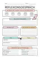 Vorschau - Arbeitsblätter - Reflexionsgespräche - Deckblatt