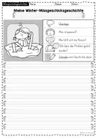 Vorschau - Arbeitsblätter - Missgeschicksgeschichten Winter - Schreibanlass - Seite 2