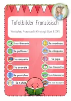 Vorschau - Präsentationen/Tafelbilder - Français: Tafelbilder / Plakate (Wortschatz Kleidung) Unité 5 - Deckblatt
