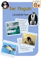 Vorschau - Spiele - Der Pinguin - Lesekarten / Lesen und Zuordnen - Deckblatt