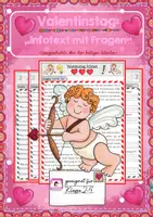 Vorschau - Arbeitsblätter - Valentinstag: Infotext + Fragen zum Text für Klasse 2-4 - Deckblatt