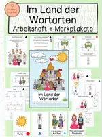 Vorschau - Unterrichtsreihen - Im Land der Wortarten: Arbeitsheft & Bildkarten (Kl. 2/3) - Deckblatt
