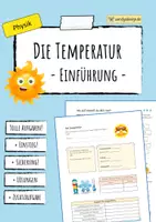Vorschau - Arbeitsblätter - Temperatur, Thermometer, Aggregatzustand & Teilchenmodell - PAKET - Seite 1