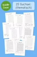 Vorschau - Arbeitsblätter - Suchsel / Gitterrätsel (alle in einem Ordner) - Deckblatt