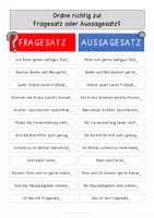 Vorschau - Anderer Materialtyp - Satzarten: Frage- oder Aussagesatz - Seite 1