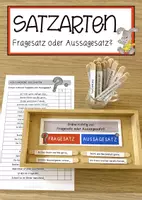 Vorschau - Anderer Materialtyp - Satzarten: Frage- oder Aussagesatz - Deckblatt