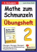 Vorschau - Spiele - Mathe zum Schmunzeln - Übungsheft | Mathematik Grundschule Klasse 2 | Sachaufgaben Textaufgaben Addition Subtraktion Einmaleins | Vertretungsstunden Arbeitsblätter Kopiervorlagen mit Lösungen - Deckblatt