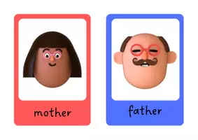 Vorschau - Bildkarten - Family Members Flashcards | Vocabulary - Seite 1