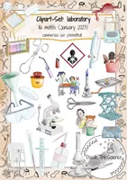 Vista previa - Manualidades / Dibujos para colorear - Cliparts Gráficos: Equipo de laboratorio, seguridad de laboratorio (116 motifs) - Portada