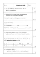 Vorschau - Arbeitsblätter - Klassenarbeit Optik A und B Gruppe - Deckblatt