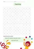 Vorschau - Spiele - Suchsel Fasching - leicht - Deckblatt