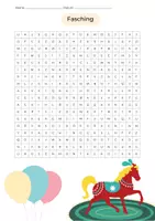 Vorschau - Spiele - Suchsel Fasching - sehr schwer - Deckblatt