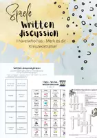 Vorschau - Spiele - Written discussion games - I have/who has, Crosswords, Merk es dir - Deckblatt