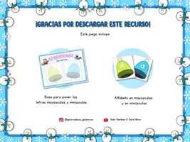 Vista previa - Juegos / Gamificación - JUEGO de LETRAS de INVIERNO - página 1