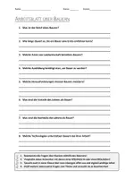 Vorschau - Arbeitsblätter - AB mit Fragen zum Thema "Bauern" + Lösungsblatt - Deckblatt