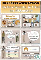 Vorschau - Interaktives Material - Erklärpräsentation "Unbestimmte Artikel im Akkusativ" In der Bäckerei - DaZ / DaF Grammatik - Deckblatt
