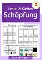 Vorschau - Arbeitsblätter - Die Schöpfung - Lesen und Kleben - Deckblatt