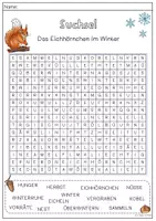 Vorschau - Arbeitsblätter - Suchsel - Eichhörnchen im Winter - Seite 3
