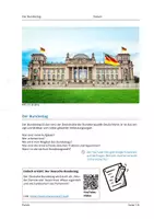 Vorschau - Arbeitsblätter - Der Bundestag (6 ABs + Lösungen) - Deckblatt