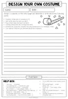 Vorschau - Arbeitsblätter - Design your own costume - Writing - Seite 3