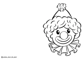 Vorschau - Unterrichtsreihen - Bastelvorlage "Clowns-Karte mit Ballonzunge" Fasching Karneval - Seite 1