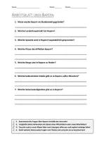 Vorschau - Arbeitsblätter - AB mit Fragen zum Thema "Bayern" + Lösungsblatt + Mindmap + Infografik - Deckblatt
