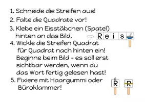 Vorschau - Stationenlernen - Wickelwörter - Erste Wörter lesen Buchstaben Ei Au - Seite 1