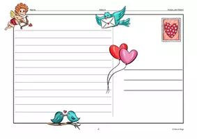 Vorschau - Arbeitsblätter - Valentinskarte zum Valentinstag schreiben - Seite 2