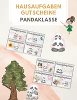 Vorschau - Bildkarten - Hausaufgabengutscheine - Pandaklasse / Belohnung - Deckblatt
