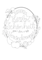 Vorschau - Arbeitsblätter - Herbst Erntedank Ausmalbild Mandala Lettering Spruch Karte - Seite 2