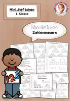Vorschau - Arbeitsblätter - Zahlenmauern Klasse 1 | Mini-Heft ZR 10-20 - Deckblatt