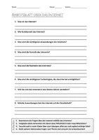 Vorschau - Arbeitsblätter - AB mit Fragen zum Thema "Internet" + Lösungsblatt + Infografik - Deckblatt