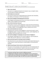 Vorschau - Arbeitsblätter - AB mit Fragen zum Thema "Internet" + Lösungsblatt + Infografik - Seite 2
