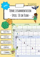 Vorschau - Arbeitsblätter - Terme zusammenfassen - Spiel (10 im Team) - Deckblatt