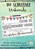 Vorschau - Mal- und Bastelvorlagen - 100 Schultage Urkunde zum Gratulieren - Deckblatt