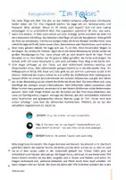 Vorschau - Arbeitsblätter - Paket Kurzgeschichte "Im Fokus" Soziale Netzwerke - Deckblatt